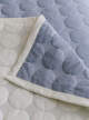 Pléd Mega Dot Organic, dusty blue