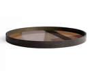 Tác Angle Glass Tray Round L, pinot