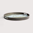 Tác Organic Glass Tray Round S, mist gold