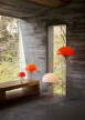 Stojací lampa Wire, chrome/orange