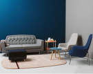Křeslo Era Lounge, Walnut Tango Leather, vysoké