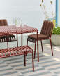 Prošívaný podsedák Palissade Chair and Armchair Soft Quilted Cushion, iron red