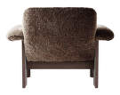 Křeslo Brasilia Low Back, Sheepskin sahara/dark stained oak