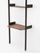 Policová sestava Rombe s pracovní deskou, anthracite/lacquered walnut