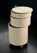 Stolek Barboy, glossy creamy white