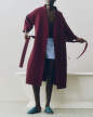 Župan Waffle Bathrobe, burgundy