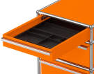 Zásuvkový kontejner na kolečkách USM Haller M63, pure orange