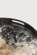 Tác Organic Glass Tray Round S, black