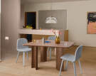 Stůl Re-norm 130x120, lacquered walnut