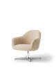 Křeslo Harbour Lounge Chair Swivel, polished aluminium/Baena 15