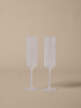 Sklenice na šampaňské Ripple Flutes set 2 ks, frosted