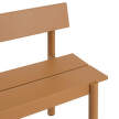 Lavice Linear Steel Bench s opěrkou, burnt orange