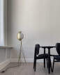 Stojací lampa Pearl, brass