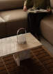 Přenosná lampa Carrie Leather Handle, brushed aluminium