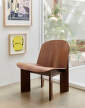 kreslo-Chisel Lounge Chair, lacquered walnut