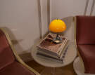 Přenosná lampa Panthella 160 V3, chrome original opal orange