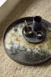 Tác Organic Glass Tray Round S, black