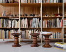 Stolička Stools, walnut dark