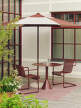 Slunečník Terrazza Hexagon, off-white and burgundy