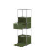 Policová sestava USM Haller M52, olive green
