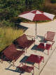 Sluneční Terrazza Hexagon, off-white and burgundy