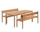 Lavice Linear Steel Bench s opěrkou 170 cm, burnt orange