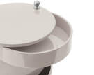 Stolek Barboy, glossy creamy white