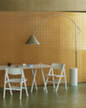 Skládací židle Backflip, cream white lacquered beech