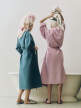 upan Waffle Bathrobe, petrol blue