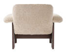 Křeslo Brasilia Low Back, Sheepskin nature/dark stained oak