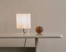 Stolní lampa Boe, silver/natural