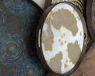 Tác Organic Glass Tray Round S, mist gold