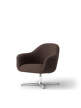 Křeslo Harbour Lounge Chair Swivel, polished aluminium/Logan Haze