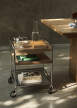 Servírovací vozík Alima NDS2, chrome / oak