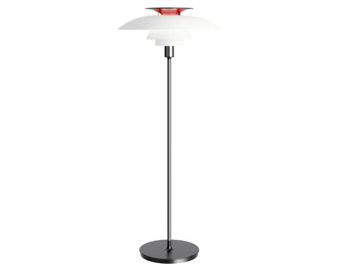 Stojací lampa PH 80, opal white/chrome plated