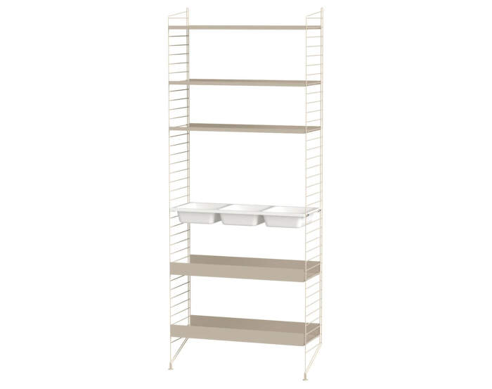 Policová sestava String Bathroom L, beige