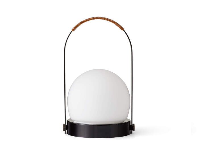 Přenosná lampa Carrie Leather Handle, black
