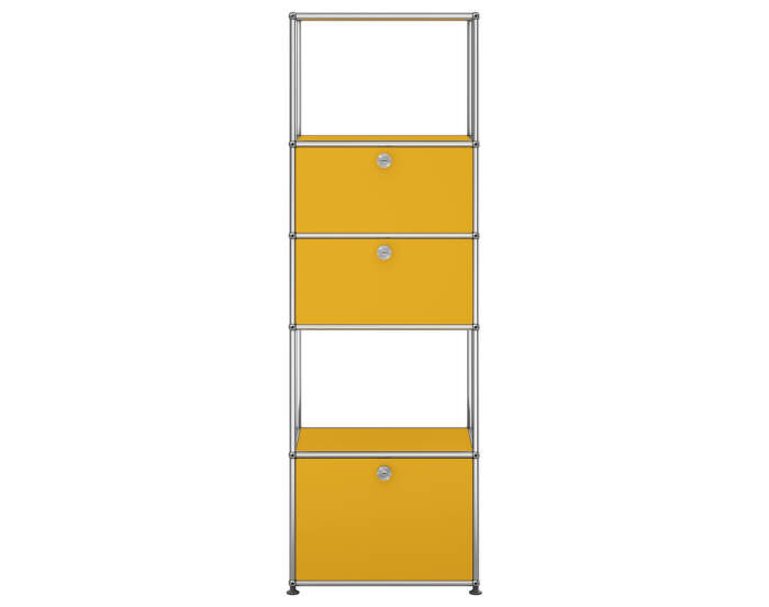 Policová sestava USM Haller M52, golden yellow