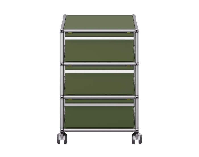 Zásuvkový kontejner na kolečkách USM Haller M26, olive green