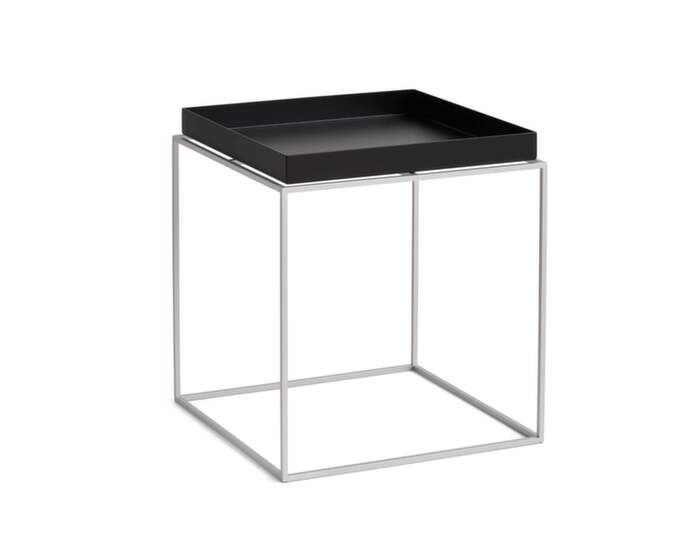 Stolek Tray Table 40x40, black / silicon coated base