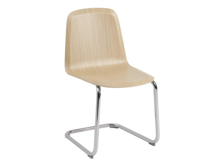 Židle Brink Cantilever, oak / polished aluminium