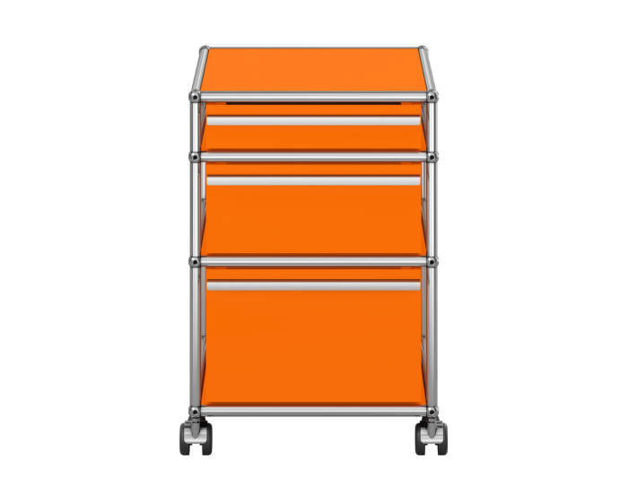Zásuvkový kontejner na kolečkách USM Haller M63, pure orange