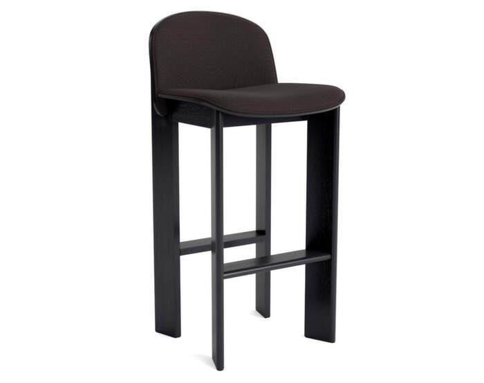 Barová židle Chisel 35 H75, black lacquered oak / Steelcut Trio 383