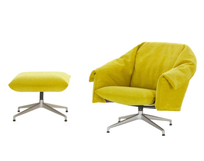 Křeslo Bascule Lowback s otomanem, Iroko 2 lemon