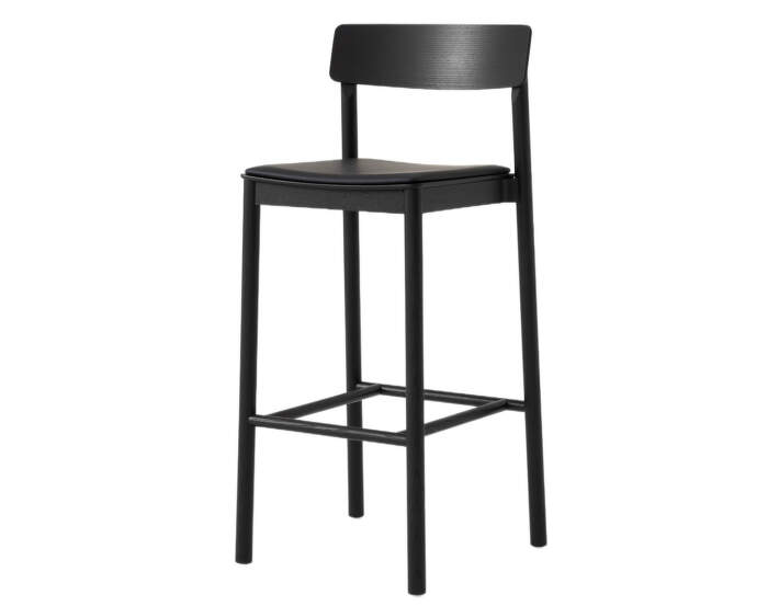 Barová židle Betty TK17, black/black leather