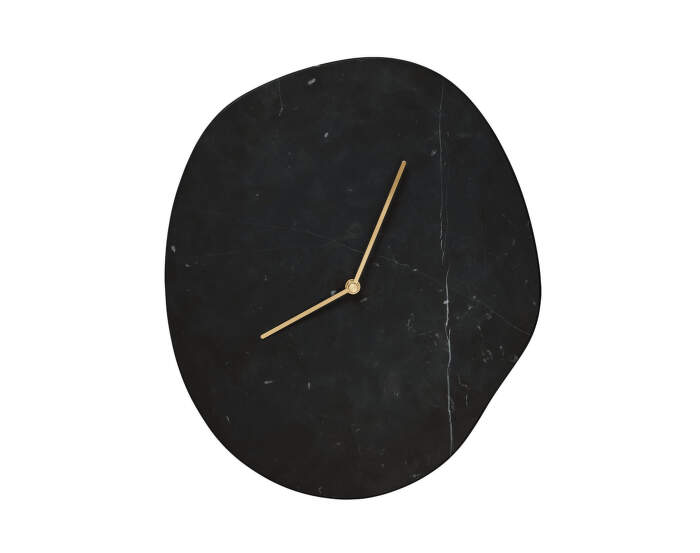 Hodiny Melt, black marble