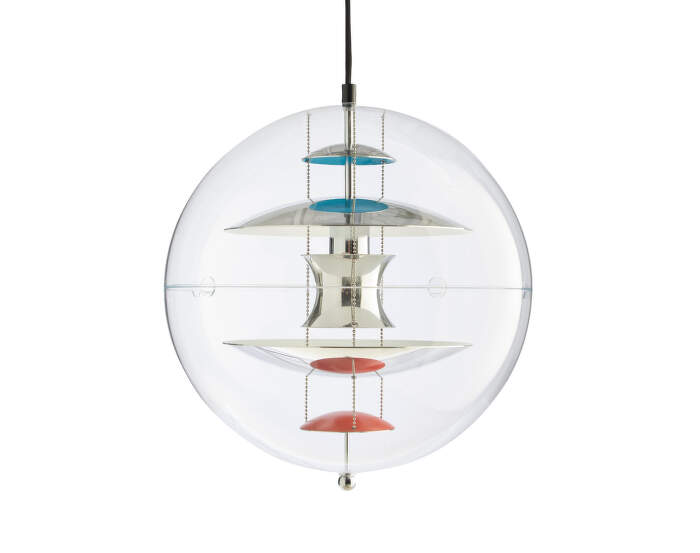 Závěsné svítidlo VP Globe Ø50, chrome/red/blue