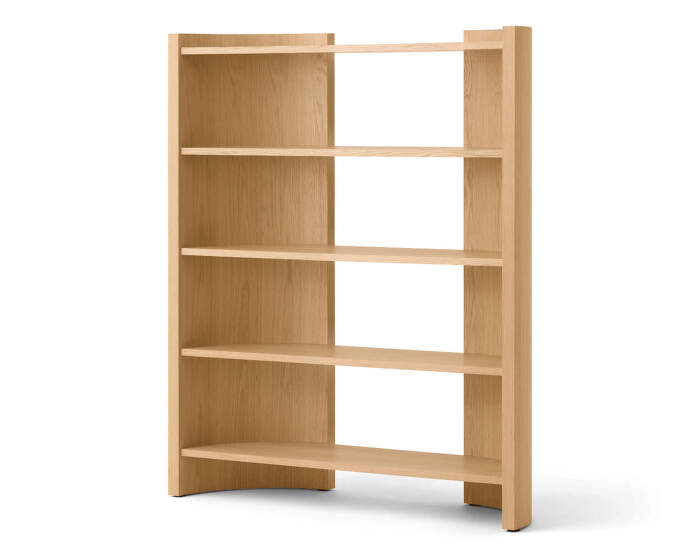 Police Crescent Shelving High, oak