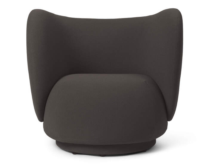 Lounge chair Rico Grain, chocolate