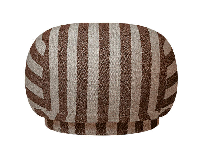 Pouf Rico, Louisiana sand / chocolate